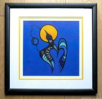 Front view of framed print showing artwork and matting