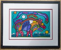 Framed Woodland style print, full front view upright