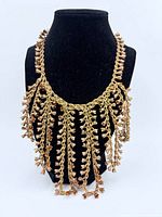 Full view of necklace displayed on bust form