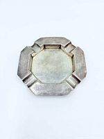 Top view of sterling silver octagonal ashtray