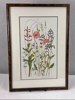 Framed watercolor painting full view