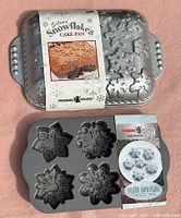 Both Nordic Ware pans, showing shapes and packaging