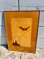 Framed marquetry panel front view