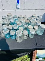 Overview of all jars on table