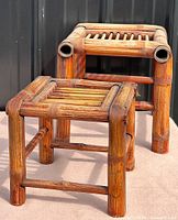 Both bamboo stands showing design and relative size