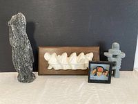 Group shot of all four First Nations style items