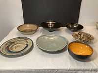 All seven bowls arranged for overview