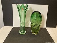 Both vases front view showing relative sizes and forms