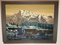 Full view of framed painting