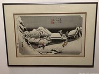 Full view of framed print showing image and mat