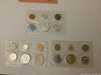 Overview of three sealed proof sets