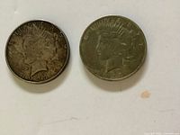 Obverse of both 1923 Peace dollars