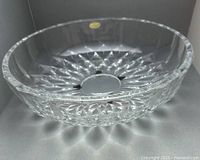 Top view of cut crystal serving bowl