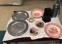 Full lot showing all nine items on table