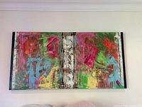 Full view of the painting mounted on wall