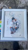 Framed clown illustration overall view