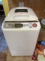 Front and top control panel of Hitachi bread maker