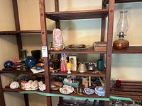 Overall shelving showing majority of items