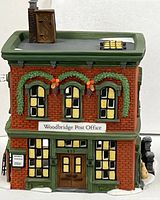 Front view of Dept. 56 Woodbridge Post Office building