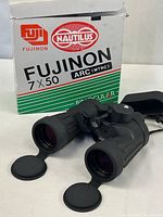 Binoculars front view with box visible