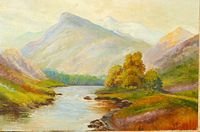 Full view of painting alone, showing landscape details