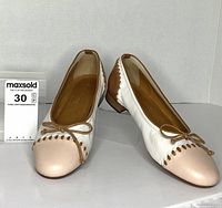 Front three-quarter view of both shoes showing color scheme and style