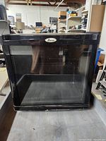 Front view of Ewave wine cooler showing glass door and overall exterior