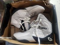 Both shoes in damaged original box