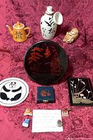 Group shot showing all 11 Asian decor items