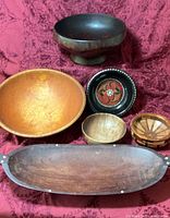 Group shot showing all six bowls with varying sizes and finishes