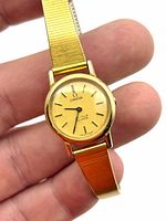 Front view of Omega De Ville ladies quartz wristwatch