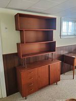 Full view of hutch and credenza assembled
