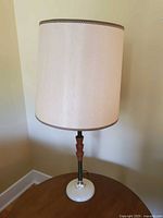 Full view of lamp with shade