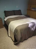 Made bed showing size and base