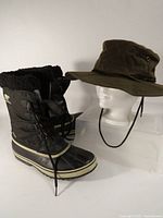 Boots and hat full view