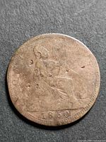 Reverse with seated Britannia and date 1860