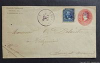 Front of 1903 envelope showing stamps, cancellations, handwriting and sender imprint