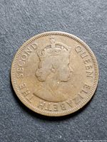 Obverse of coin showing Queen Elizabeth II portrait