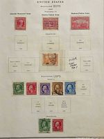 Full album page with all 11 stamps in place