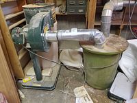 Full view of dust collector, pre-separator, and ducting