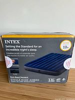 Front of sealed box showing Intex branding and product details