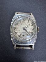 Front view of Solar wristwatch showing dial and crystal condition