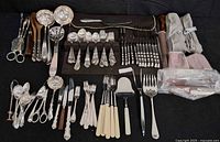 Full view of entire flatware and utensil assortment