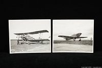 Both vintage aircraft photographs side by side