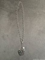 Full view of necklace showing chain and pendant