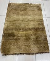 Full view of entire Gabbeh rug showing color and condition