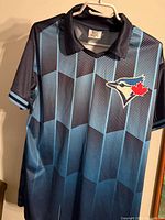 Front view showing Toronto Blue Jays logo and pattern