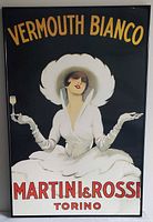 Full view of framed Martini & Rossi Vermouth Bianco print