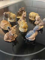 Group shot of all nine Wade Whimsies on stovetop