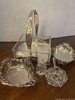 Group shot showing all silver and crystal items